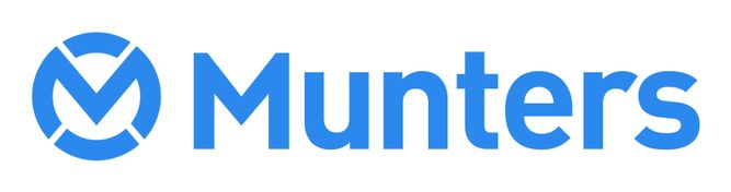 Logo of Munters featuring a stylized circular design and the word "Munters" in blue text.